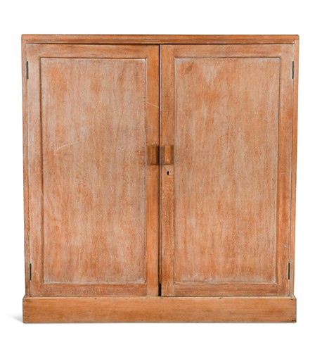 Lot 204 - An Art Deco limed oak cupboard, circa 1930s