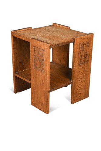 Lot 210 - An Art Deco two-tier oak occasional table