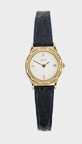 Lot 255 - Garrard - A Swiss 18ct gold 'One-One-Two Dot & Dash' wristwatch