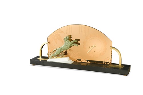 Lot 158 - A French Art Deco mantle clock by MARPA, circa 1930