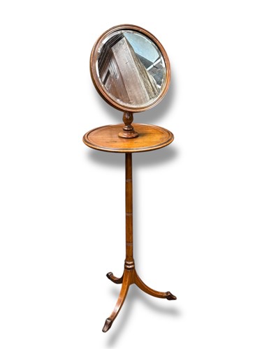 Lot 569 - An Edwardian shaving table, with circular...
