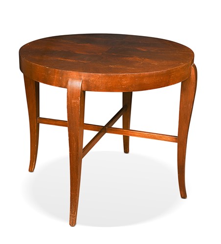 Lot 501 - An Art Deco style flame mahogany occasional table, 20th century