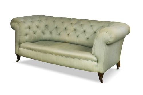 Lot 434 - An Edwardian country house button back Chesterfield sofa