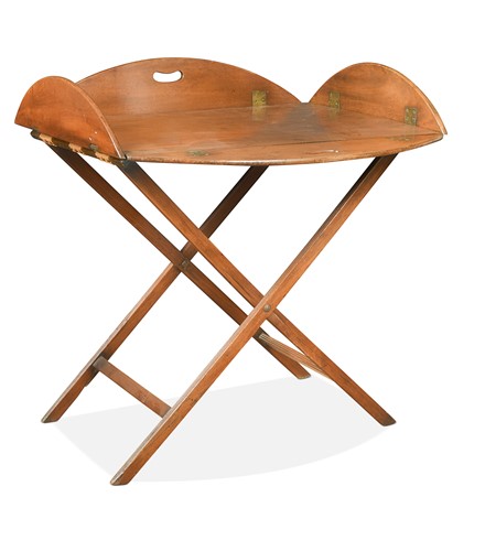Lot 520 - A late George III mahogany butler's tray on stand