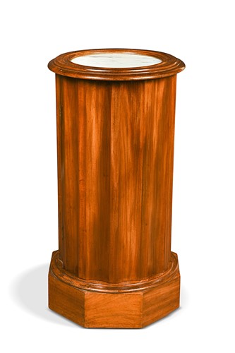 Lot 587 - A Victorian mahogany cylindrical pedestal cupboard