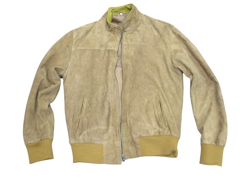 Lot 183 - A very soft brown suede blouson jacket with...