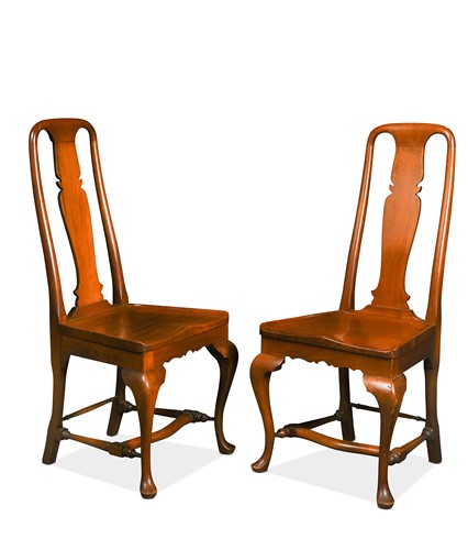 Lot 393 - A pair of Chinese hardwood chairs, late 19th century