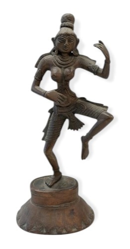 Lot 125 - An Indian copper alloy dancing figure of Dakini Gita, early 20th century