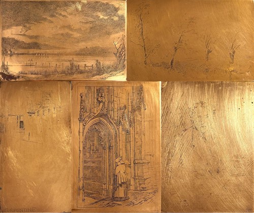 Lot 100 - A Collection Of Five Copper Printing Plates By Nathaniel Sparks RE (1880-1956)