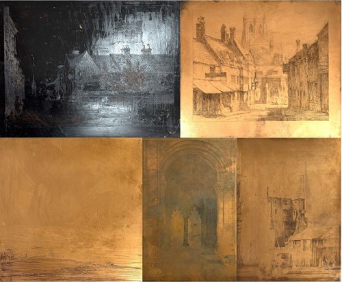 Lot 99 - A Collection Of Five Copper Printing Plates By Nathaniel Sparks RE (1880-1956)