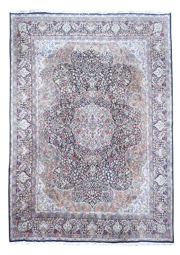 Lot 339 - A finely-woven Persian wool carpet, late 20th century