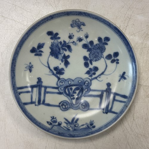 Lot 25 - Four Chinese export blue and white tea bowls and saucers from the Ca Mau cargo, 18th century