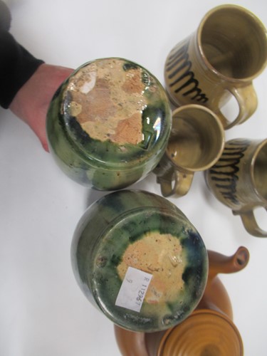Lot 12 - A small group of studio pottery, a pair of...