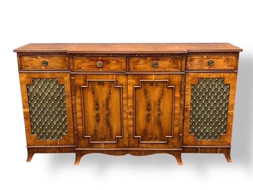 Lot 648 - A 20th century Regency style yew wood veneered...