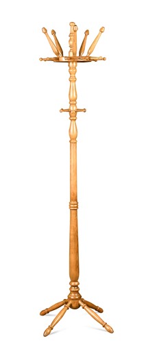 Lot 624 - A mid-century turned beech hat and coat stand