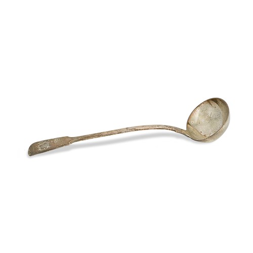Lot 410 - A William IV silver soup ladle