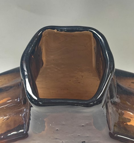Lot 31 - Geoffrey Baxter for Whitefriars, a large cinnamon glass ‘Banjo’ vase