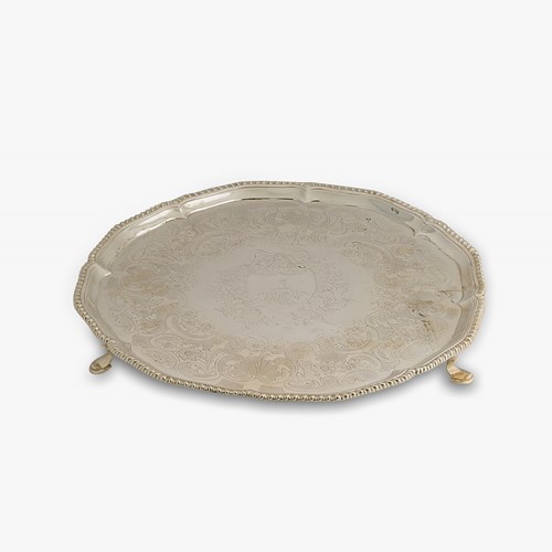 Lot 395 - A George III 18th century silver salver