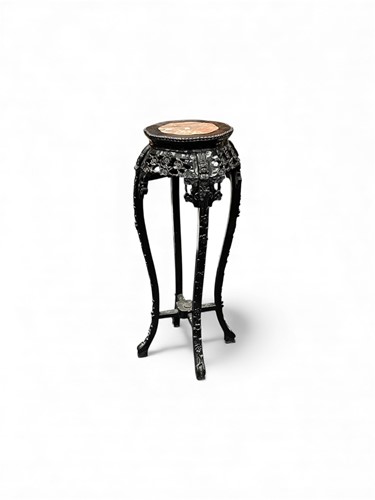 Lot 745 - A late 19th century Chinese carved blackwood...