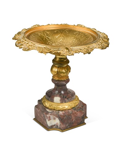 Lot 734 - An ormolu and marble tazza, mid-19th century