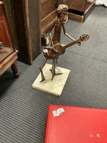 Lot 87 - After Jim Lewk, a copper figural sculpture of...