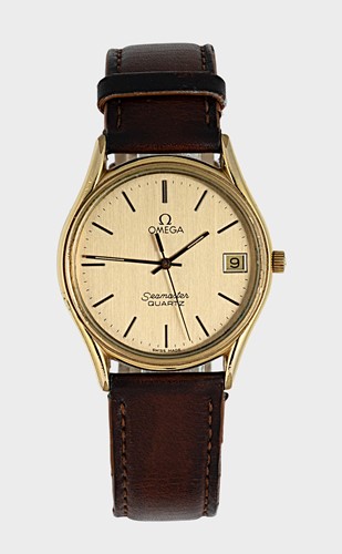 Lot 265 - Omega - A gold-plated 'Seamaster' wristwatch