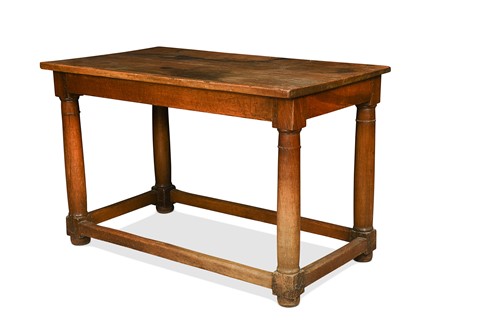 Lot 374 - A small walnut refectory table, 18th century