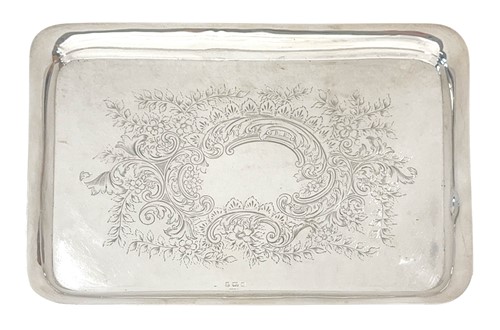 Lot 432 - An Edward VII silver tray