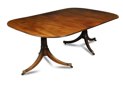 Lot 478 - A Regency mahogany twin-pedestal dining table