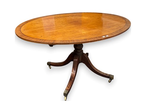 Lot 547 - A Regency mahogany breakfast table, cross...