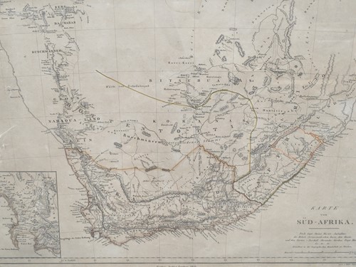 Lot 253 - A map of South Africa 33 x 43cm