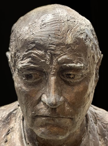 Lot 156 - Christopher Marvell, a bronze bust of Edward Bond (1934-2024)