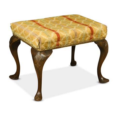 Lot 418 - A George II style walnut stool, late 19th century