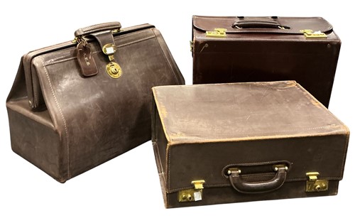 Lot 222 - Three Papworth leather briefcases and a...