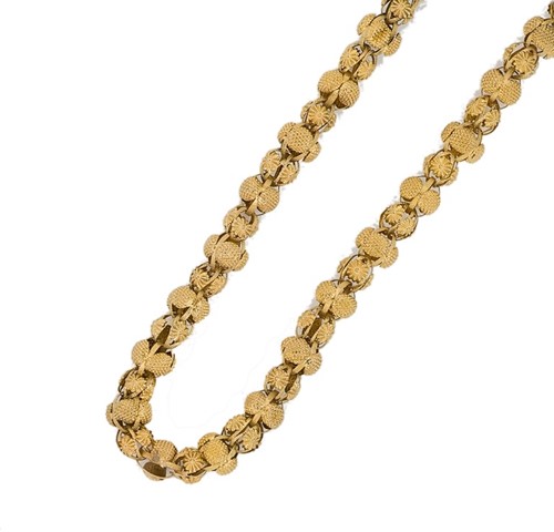 Lot 54 - A 19th century French 18ct gold chain