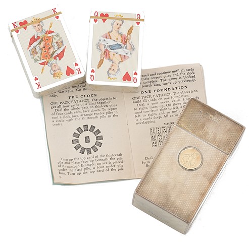 Lot 207 - A Victorian silver cased set of playing cards