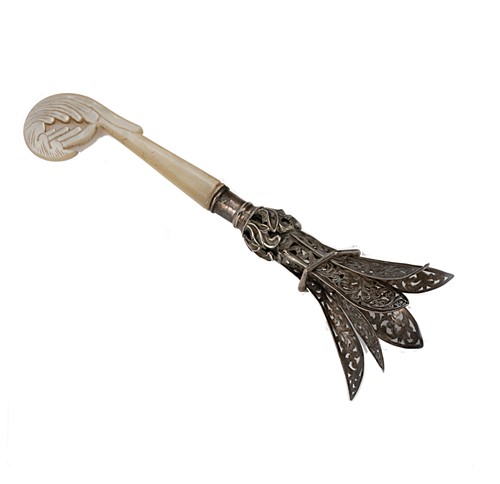Lot 229 - A 19th century continental metalwares tussie mussie holder