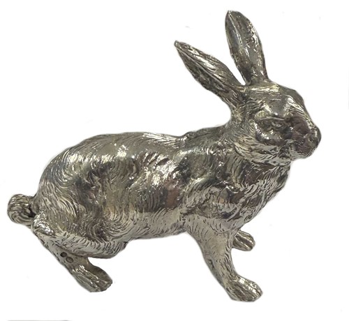 Lot 218 - An early 20th century silver model of a hare