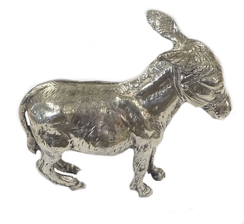 Lot 217 - A Victorian silver model of a donkey