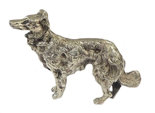 Lot 219 - An early 20th century silver model of a rough collie