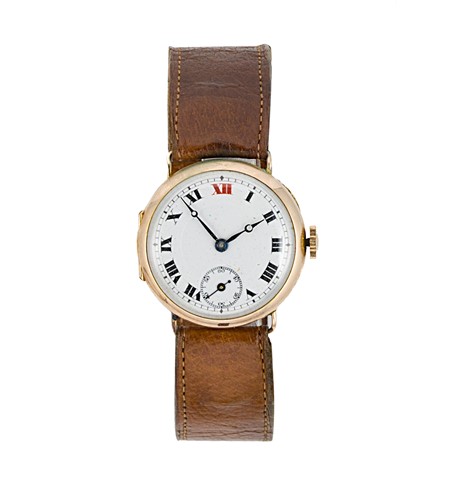 Lot 164 - Unsigned - A 9ct gold wristwatch