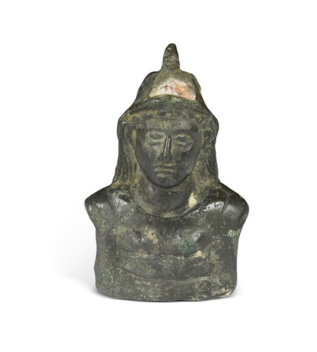 Lot 377 - A Romano-Celtic bronze steelyard weight