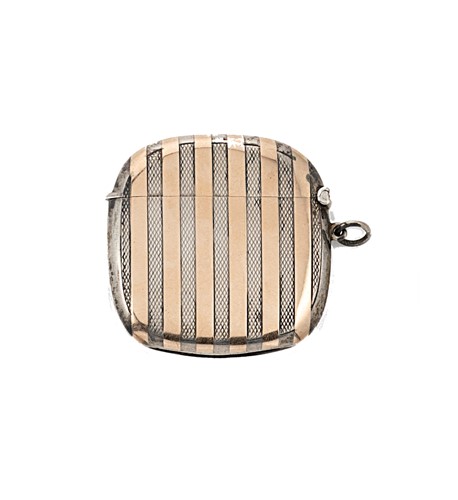 Lot 203 - A two-tone vesta case, mark of Sampson Mordan