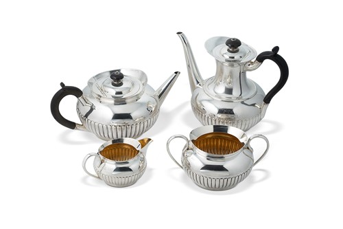 Lot 328 - A Victorian silver four-piece tea and coffee set