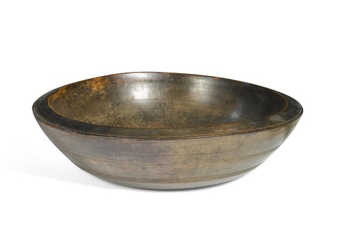 Lot 360 - A large sycamore dough bowl, 19th century
