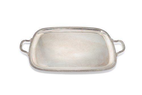 Lot 357 - A George V silver two handled tray
