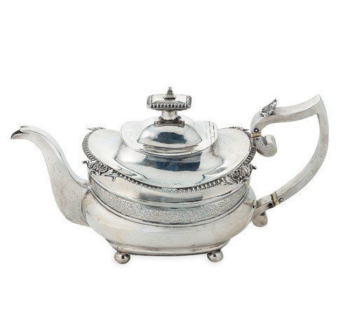 Lot 379 - Exeter - A George III silver teapot
