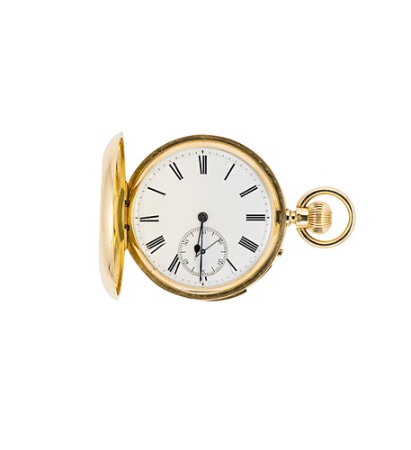 Lot 151 - Charles Frodsham - An 18ct gold quarter repeating hunter pocket watch
