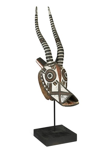 Lot 74 - A Burkina Faso Bobo antelope dance mask, late 20th century