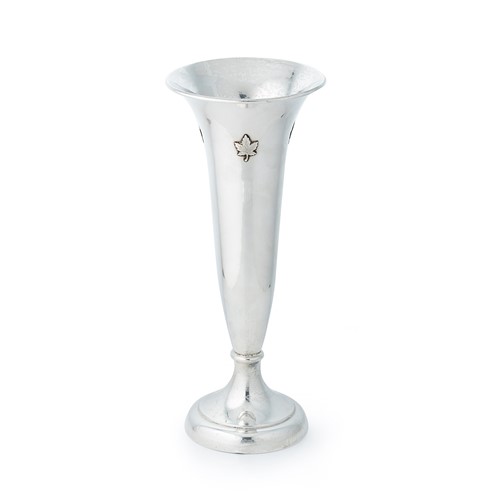 Lot 292 - A Canadian metalwares trumpet vase
